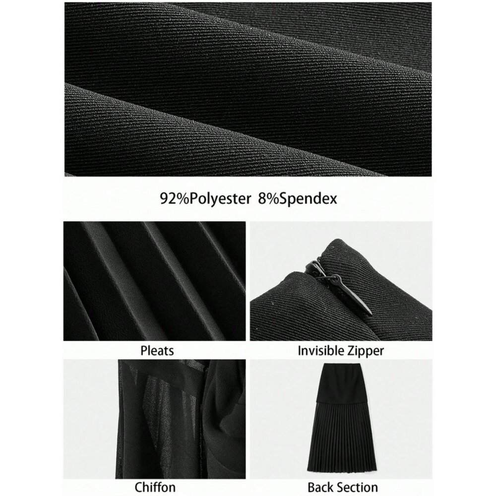 Pleated mini maxi sheer skirt - Picture 5 of 6